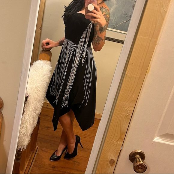 Zara Fringe fit and flair dress - Picture 2 of 10